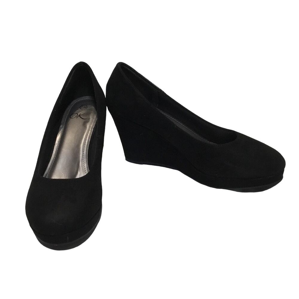 It’s Ok Black Wedges Shoes